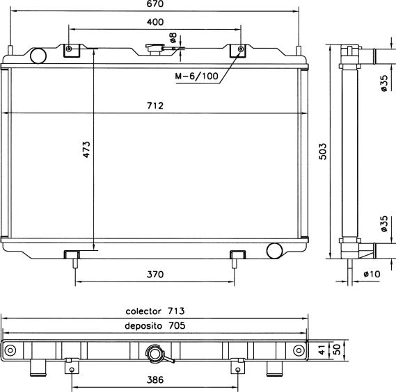 NRF 52070 - Radiator, engine cooling autospares.lv