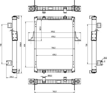 NRF 52072 - Radiator, engine cooling autospares.lv