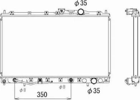 NRF 523485 - Radiator, engine cooling autospares.lv