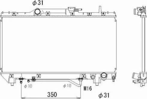 NRF 527590 - Radiator, engine cooling autospares.lv