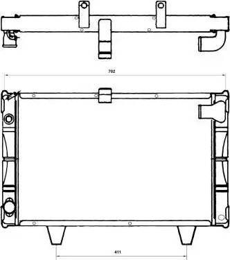 NRF 527111 - Radiator, engine cooling autospares.lv