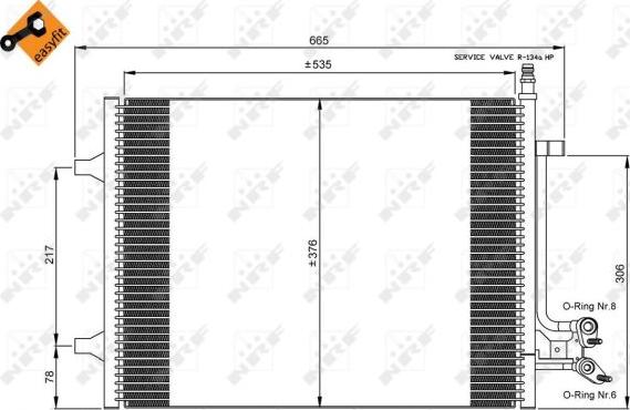NRF 35904 - Condenser, air conditioning autospares.lv