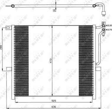 NRF 35468 - Condenser, air conditioning autospares.lv