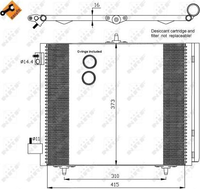 NRF 35405 - Condenser, air conditioning autospares.lv