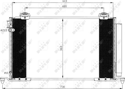 NRF 35595 - Condenser, air conditioning autospares.lv