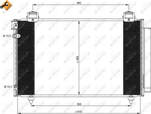 NRF 35592 - Condenser, air conditioning autospares.lv