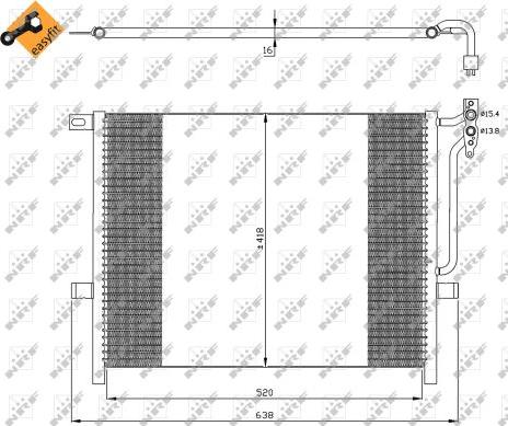 NRF 35589 - Condenser, air conditioning autospares.lv