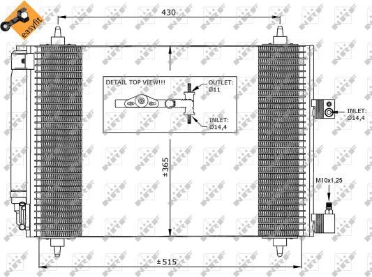 NRF 35649 - Condenser, air conditioning autospares.lv