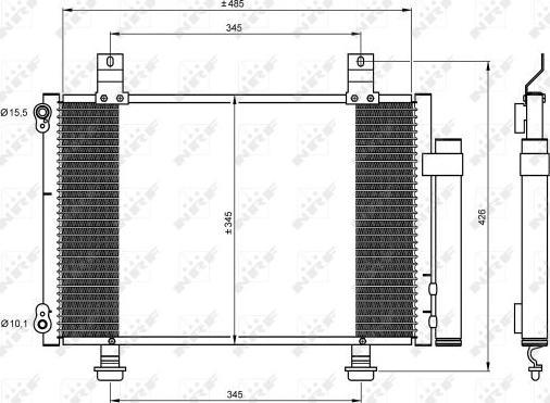 NRF 35645 - Condenser, air conditioning autospares.lv