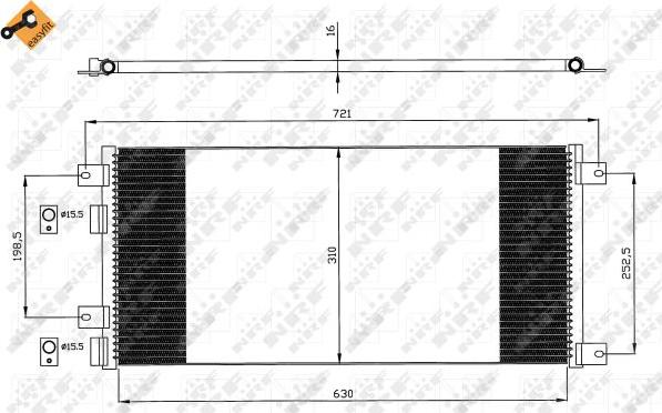 NRF 35643 - Condenser, air conditioning autospares.lv