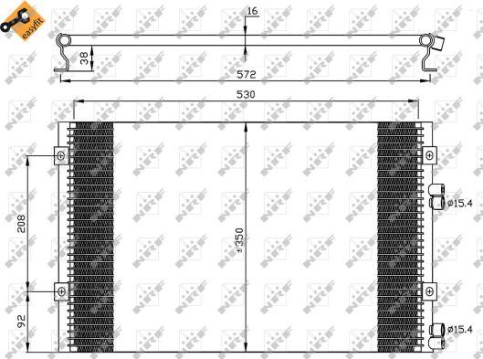 NRF 35608 - Condenser, air conditioning autospares.lv