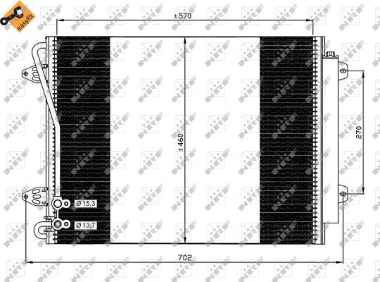 NRF 35613 - Condenser, air conditioning autospares.lv