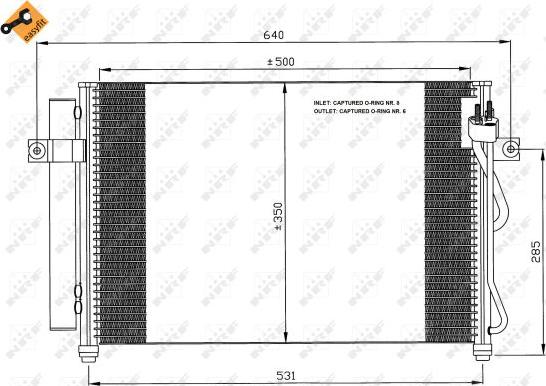 NRF  35630 - Condenser, air conditioning autospares.lv