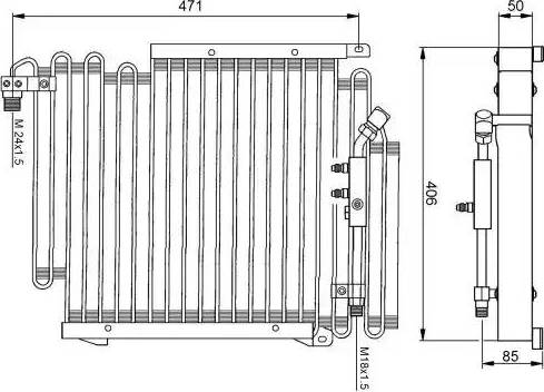 NRF 35057 - Condenser, air conditioning autospares.lv