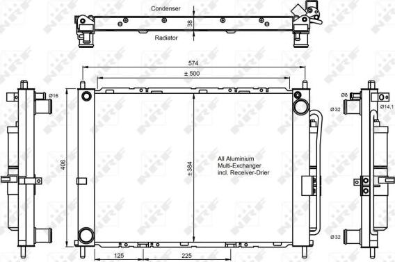 NRF 350068 - Condenser, air conditioning autospares.lv