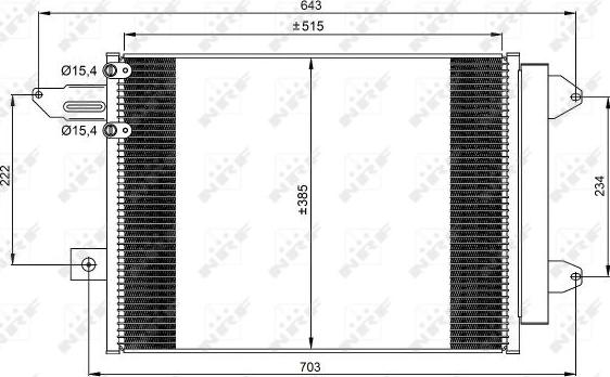 NRF 350070 - Condenser, air conditioning autospares.lv