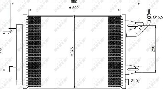 NRF 350073 - Condenser, air conditioning autospares.lv