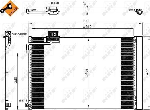 NRF 350214 - Condenser, air conditioning autospares.lv