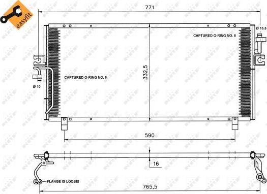 NRF 35195 - Condenser, air conditioning autospares.lv