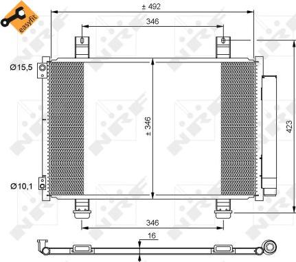 NRF 35854 - Condenser, air conditioning autospares.lv