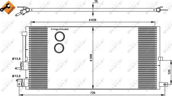 NRF 35885 - Condenser, air conditioning autospares.lv