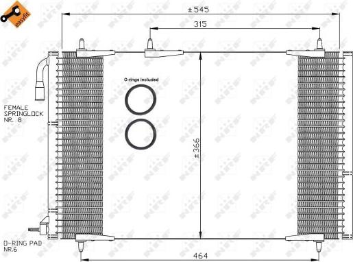 NRF 35836 - Condenser, air conditioning autospares.lv