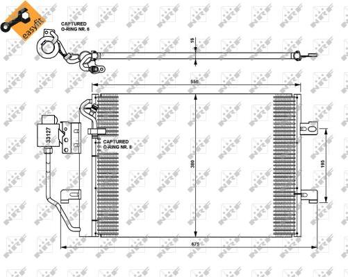 NRF 35309 - Condenser, air conditioning autospares.lv