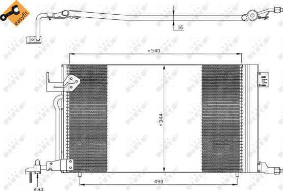 NRF 35304 - Condenser, air conditioning autospares.lv