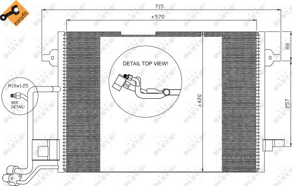 NRF 35308 - Condenser, air conditioning autospares.lv