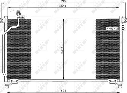 NRF 35374 - Condenser, air conditioning autospares.lv