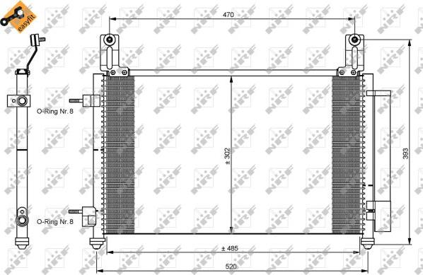 NRF  35796 - Condenser, air conditioning autospares.lv