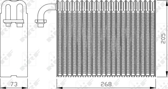 NRF 36068 - Evaporator, air conditioning autospares.lv