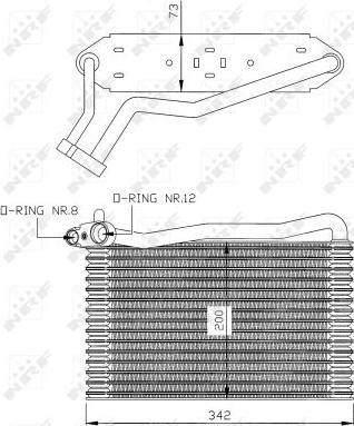 NRF 36037 - Evaporator, air conditioning autospares.lv