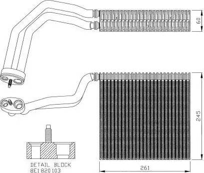 NRF 36137 - Evaporator, air conditioning autospares.lv