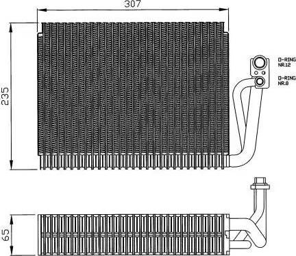 NRF 36120 - Evaporator, air conditioning autospares.lv