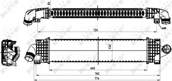 NRF 30870 - Intercooler, charger autospares.lv