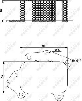 NRF 31174 - Oil Cooler, engine oil autospares.lv