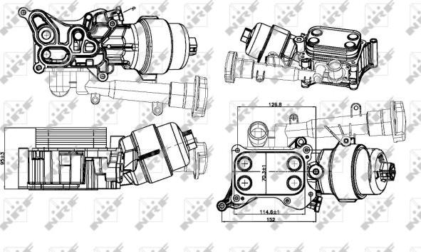 NRF 31326 - Housing, oil filter autospares.lv