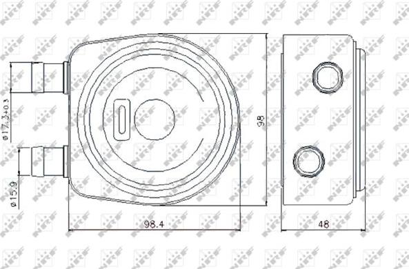 NRF 31247 - Oil Cooler, engine oil autospares.lv