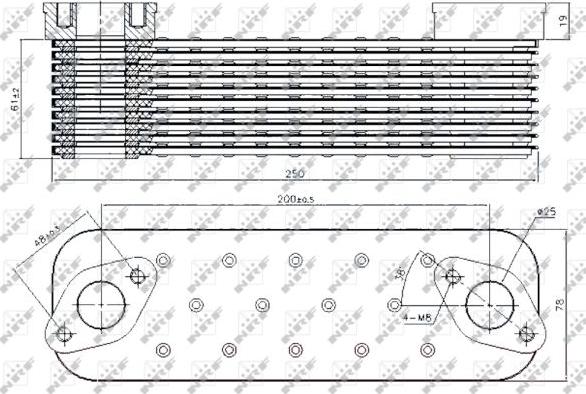 NRF 31252 - Oil Cooler, engine oil autospares.lv