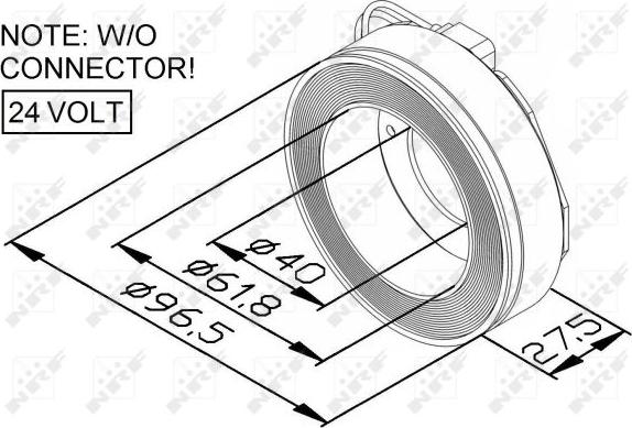 NRF 38448 - Coil, magnetic-clutch compressor autospares.lv