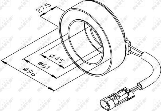 NRF 38470 - Coil, magnetic-clutch compressor autospares.lv