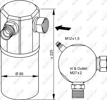 NRF 33065 - Dryer, air conditioning autospares.lv