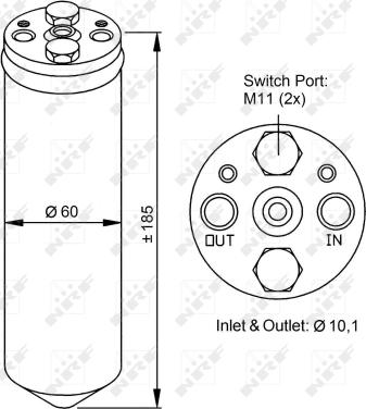 NRF 33122 - Dryer, air conditioning autospares.lv