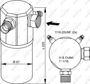 NRF 33175 - Dryer, air conditioning autospares.lv