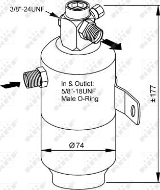 NRF 33170 - Dryer, air conditioning autospares.lv