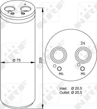 NRF 33205 - Dryer, air conditioning autospares.lv