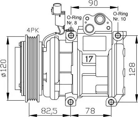 NRF 32449G - Compressor, air conditioning autospares.lv