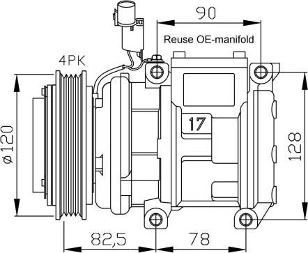 NRF  32449 - Compressor, air conditioning autospares.lv