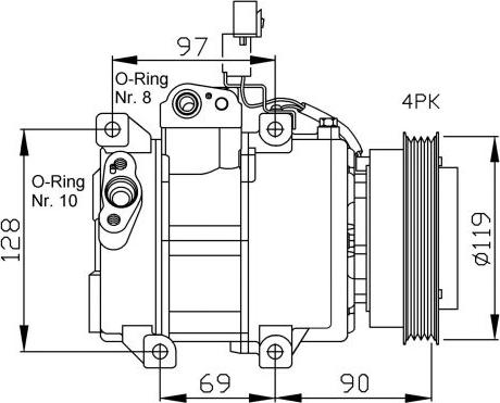 NRF 32441G - Compressor, air conditioning autospares.lv